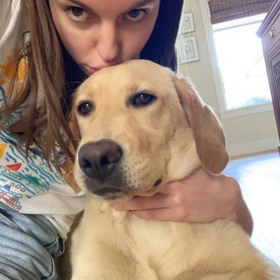 Michelle Mylett and her dog Clemintine took a picture in her house in British Columbia.